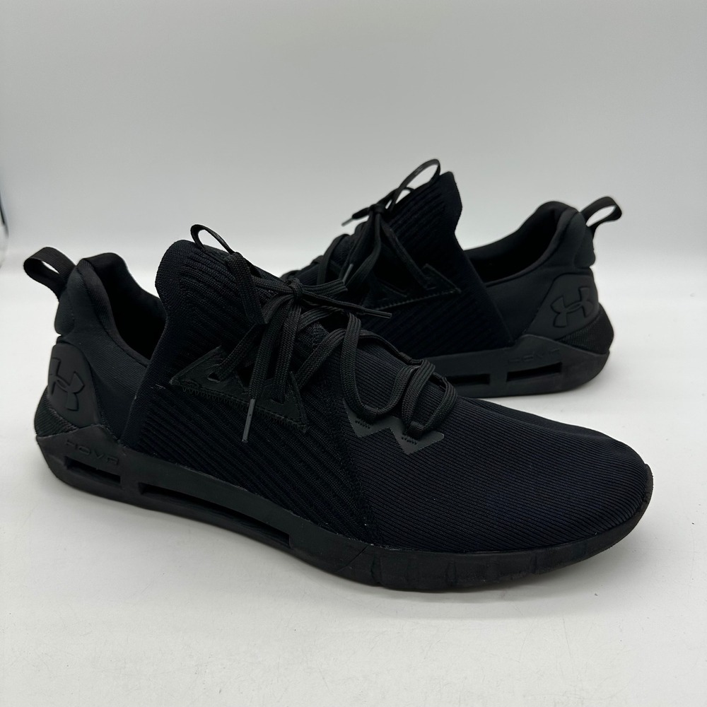 Under Armour 3021457-005 Mens Size 14 HOVR SLK Evo Triple Black Running Shoes
